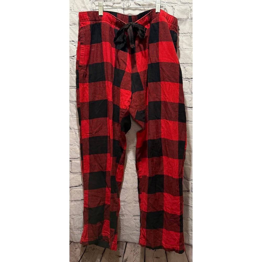 Old‎ Navy Red Black Buffalo Plaid Flannel Pajama Pants Lounge Bottoms XL